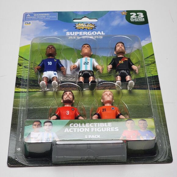 Supergoal Other - Supergoal All Stars Collectible Soccer Action Figures 5-Pack NEW Mbappe Lautaro